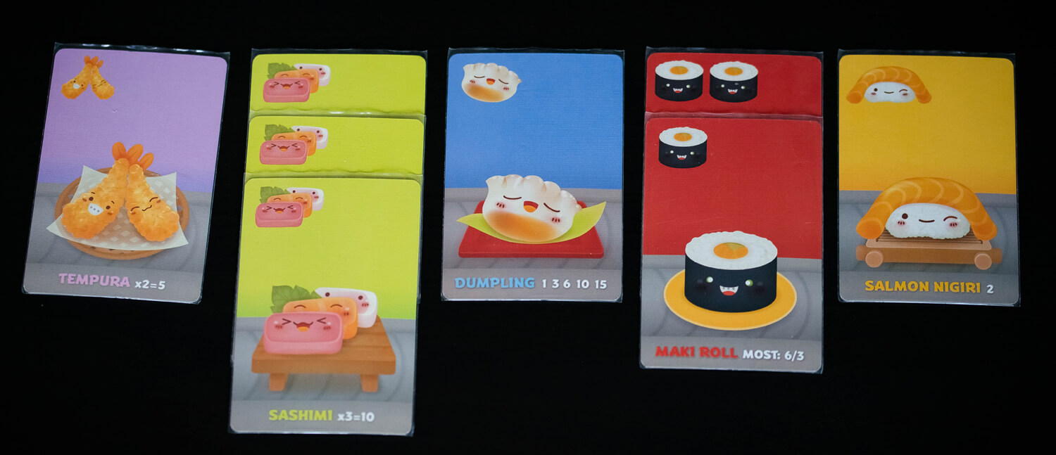 Card tableau in Sushi Go