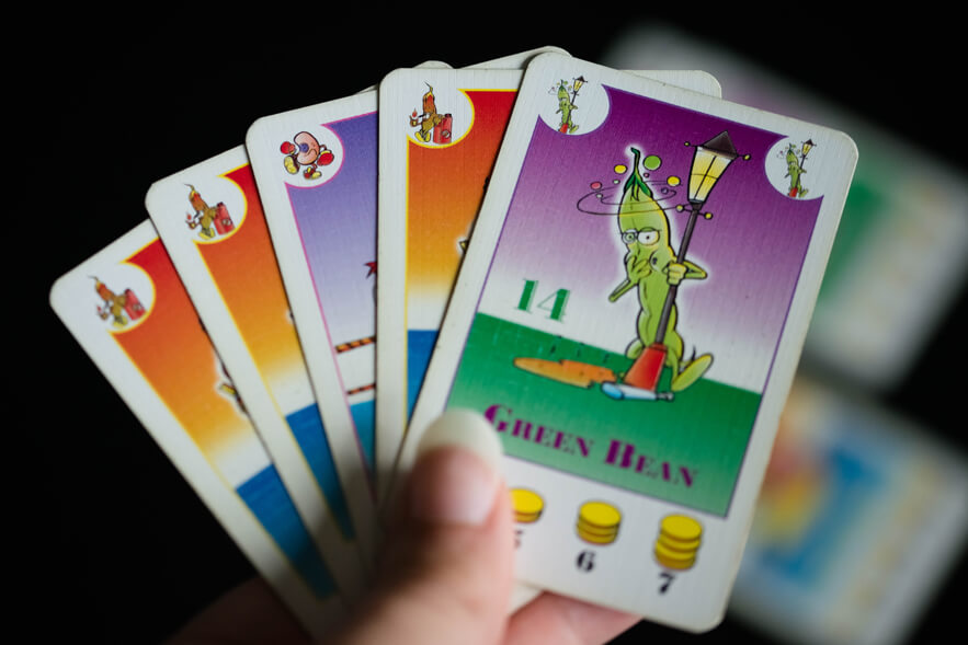 Hand of cards in Bohnanza